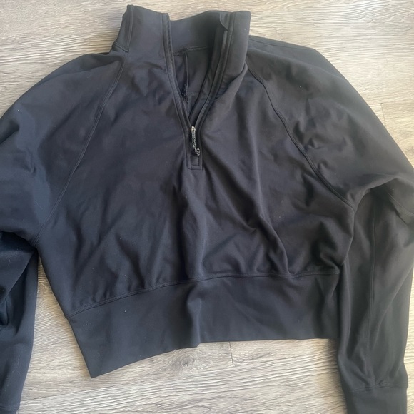 Lululemon ready to rulu 1/2 zip black size 6 - Picture 4 of 5